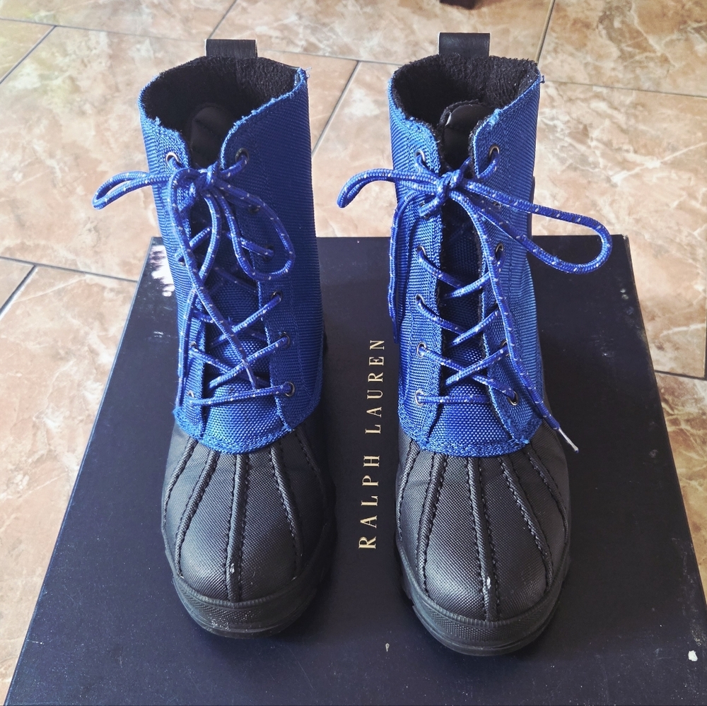 Polo Ralph Lauren Boys Lace Up Snow Boots Size 4